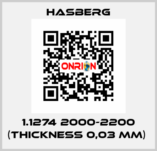 1.1274 2000-2200 (thickness 0,03 mm)  Hasberg