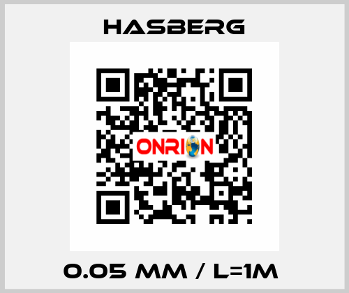 0.05 mm / L=1m  Hasberg