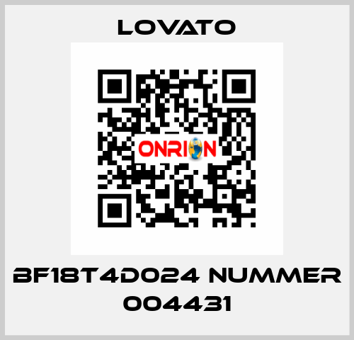 BF18T4D024 NUMMER 004431 Lovato