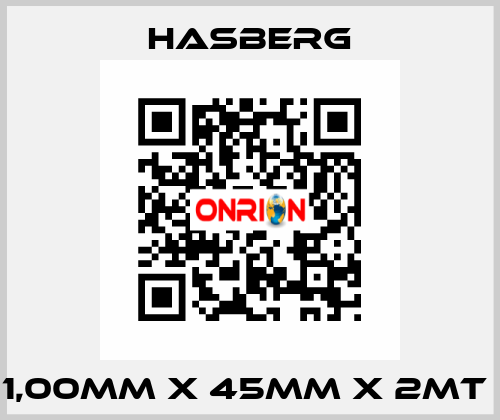 1,00mm X 45mm X 2mt  Hasberg