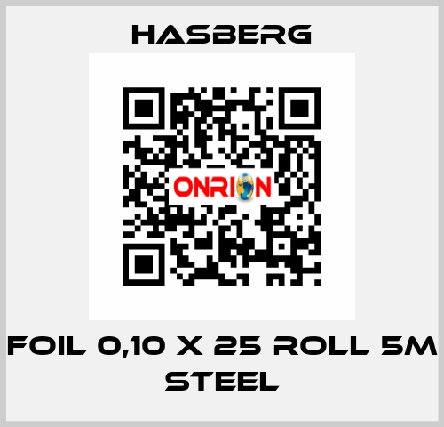 FOIL 0,10 X 25 ROLL 5M STEEL Hasberg