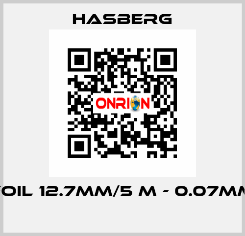 foil 12.7mm/5 m - 0.07mm  Hasberg