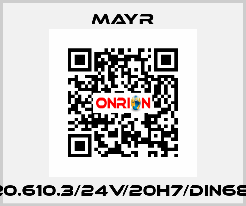 6/820.610.3/24V/20H7/DIN6885-1 Mayr