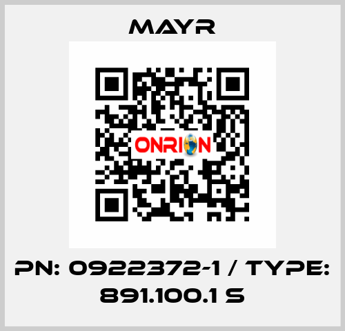 PN: 0922372-1 / Type: 891.100.1 S Mayr