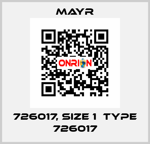 726017, size 1  type 726017 Mayr