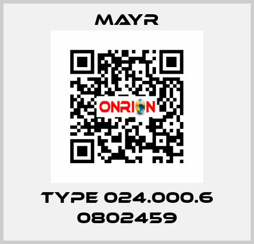 Type 024.000.6 0802459 Mayr