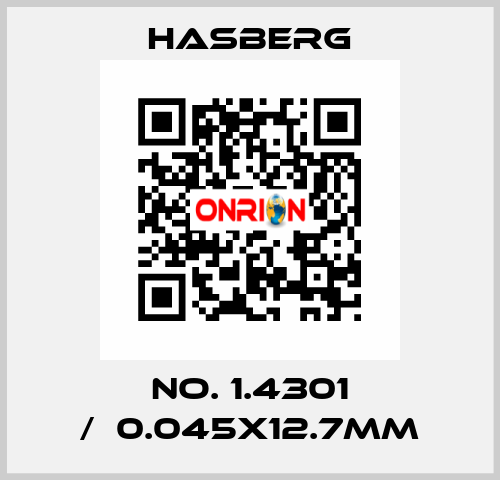 No. 1.4301 /	0.045x12.7mm Hasberg
