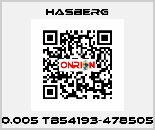 0.005 TB54193-478505 Hasberg
