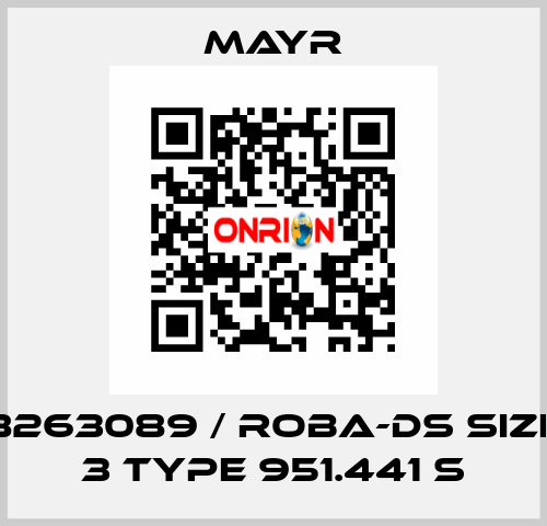 8263089 / ROBA-DS Size 3 Type 951.441 S Mayr