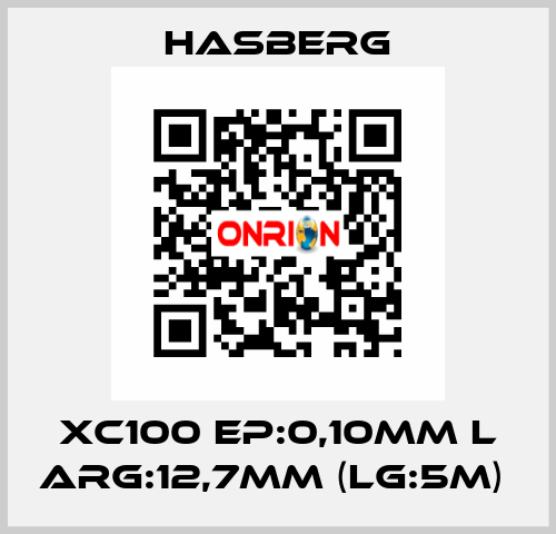 XC100 EP:0,10MM L ARG:12,7MM (LG:5M)  Hasberg