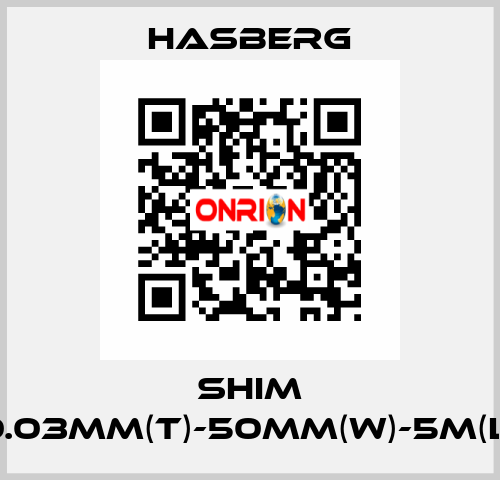 SHIM 0.03MM(T)-50MM(W)-5M(L) Hasberg