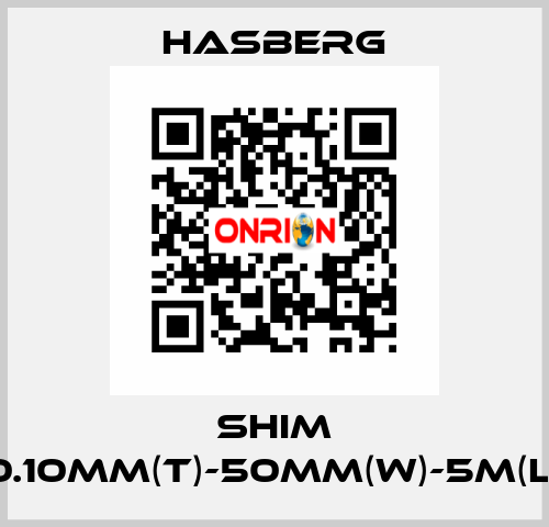 SHIM 0.10MM(T)-50MM(W)-5M(L) Hasberg