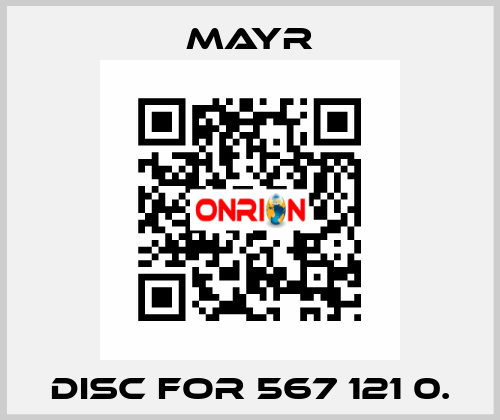 disc for 567 121 0. Mayr