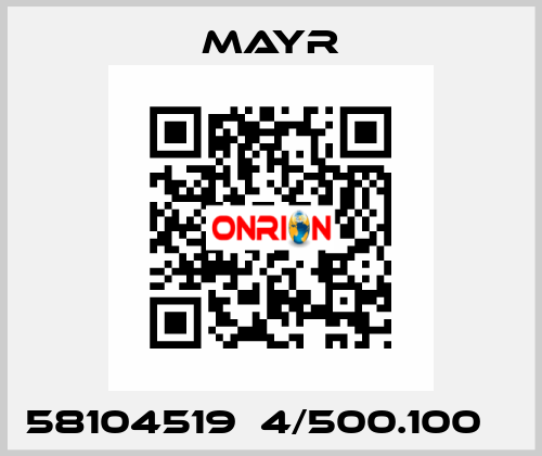 58104519  4/500.100    Mayr