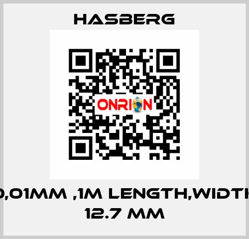 0,01MM ,1M LENGTH,WIDTH 12.7 MM Hasberg