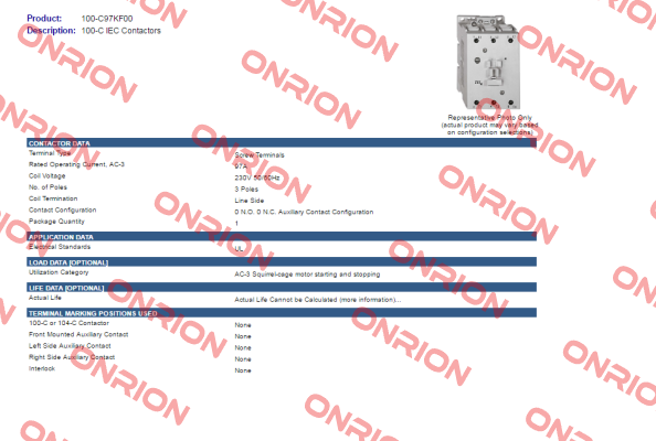 100-C97KF00 Allen Bradley (Rockwell)