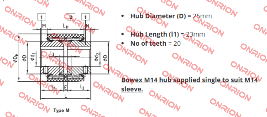 BOWEX-M14-HUB KTR