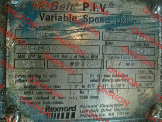 L95-42436-A1 obsolete, no replacement  Rexnord