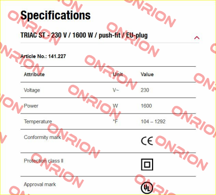 141.228 / Triac ST 120V/1600W Leister