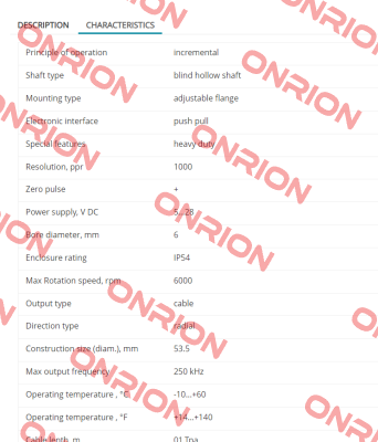 EL53A1000Z5/28P6X6PR Eltra Encoder